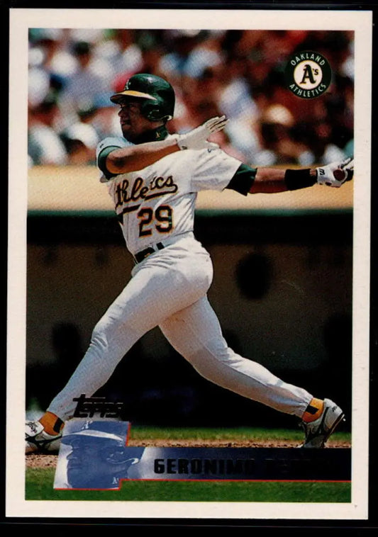 1996 Topps #154 Geronimo Berroa NM-MT Oakland Athletics Baseball Card - Baseball Card Single
