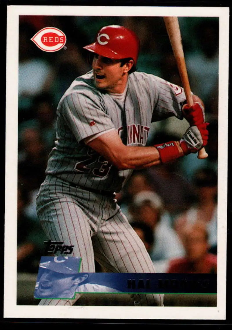 1996 Topps #158 Hal Morris NM-MT Cincinnati Reds Baseball Card - Baseball Card Single
