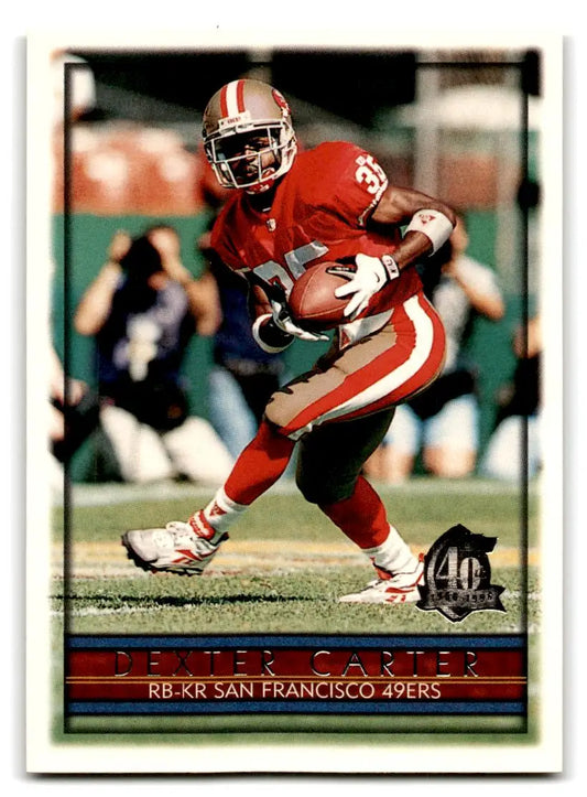 1996 Topps #164 Dexter Carter - Football Card Single