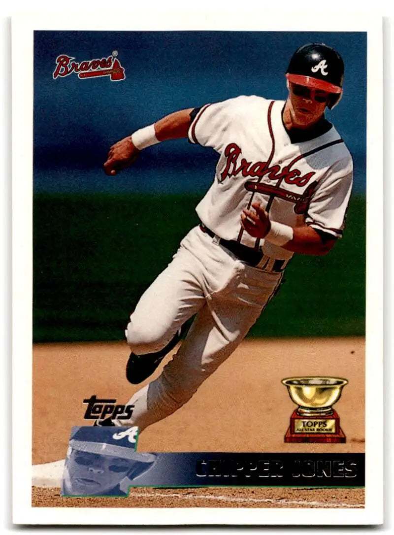 1996 Topps #177 Chipper Jones NM-MT Atlanta Braves Baseball Card - Baseball Card Single