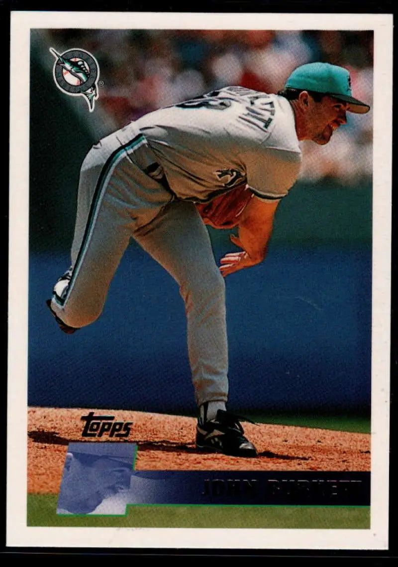 1996 Topps #179 John Burkett NM-MT Florida Marlins Baseball Card - Baseball Card Single