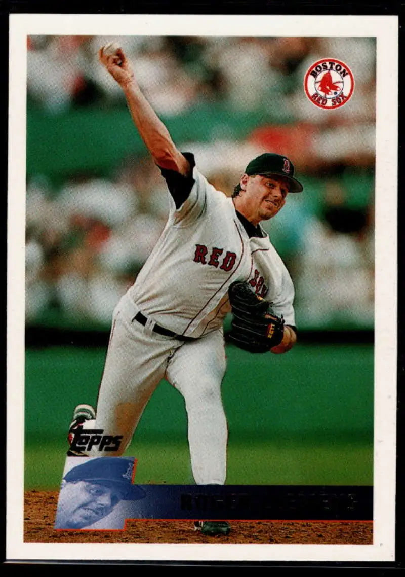 1996 Topps #197 Roger Clemens NM-MT Boston Red Sox Baseball Card - Baseball Card Single
