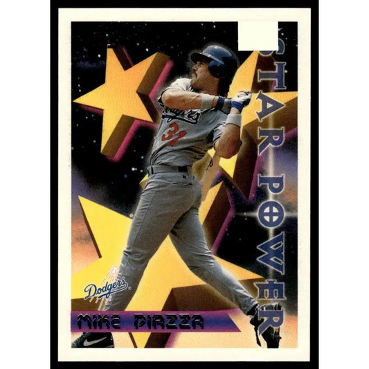1996 Topps #2 Mike Piazza EX/NM Los Angeles Dodgers Baseball Card - Baseball Card Single