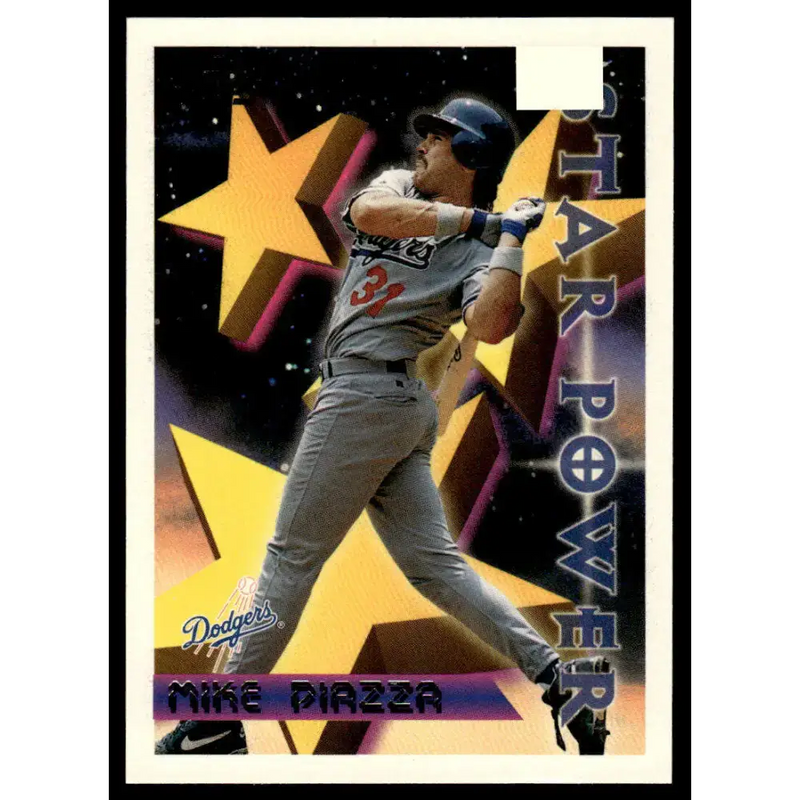 1996 Topps #2 Mike Piazza EX/NM Los Angeles Dodgers Baseball Card - Baseball Card Single