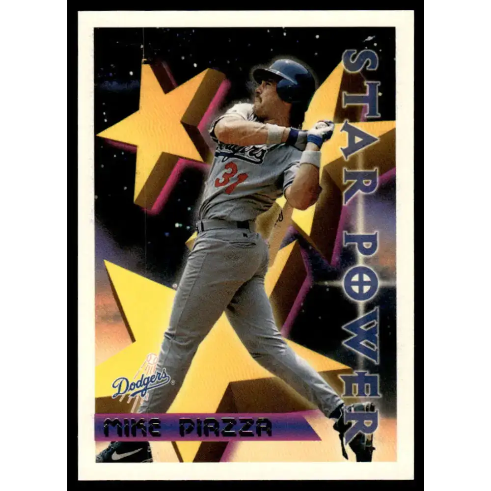 1996 Topps #2 Mike Piazza EX/NM Los Angeles Dodgers Baseball Card - Baseball Card Single