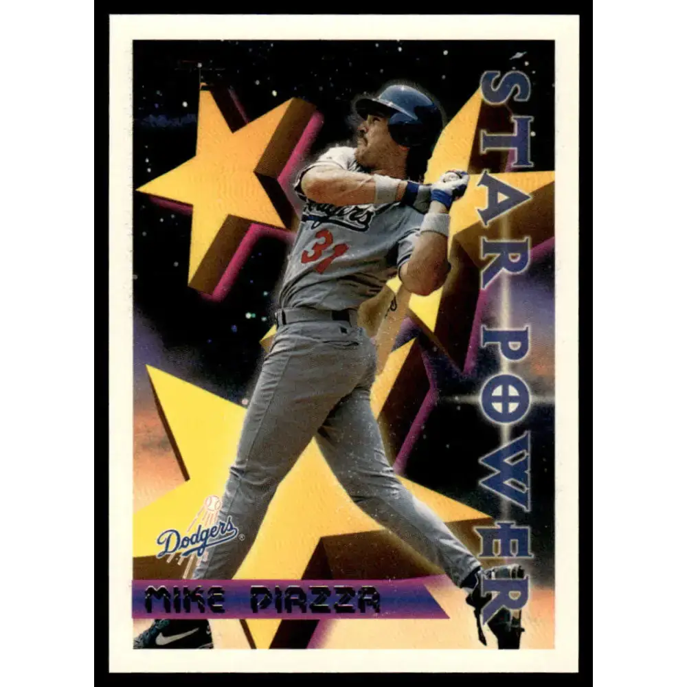1996 Topps #2 Mike Piazza EX/NM Los Angeles Dodgers Baseball Card - Baseball Card Single