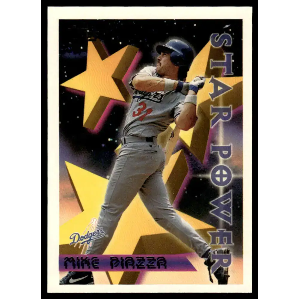 1996 Topps #2 Mike Piazza EX/NM Los Angeles Dodgers Baseball Card - Baseball Card Single