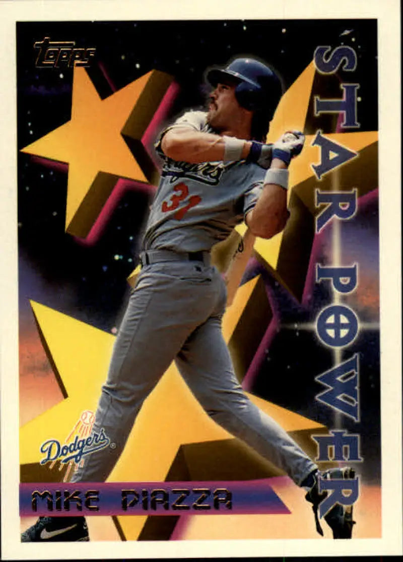1996 Topps #2 Mike Piazza NM-MT Los Angeles Dodgers Baseball Card - Baseball Card Single