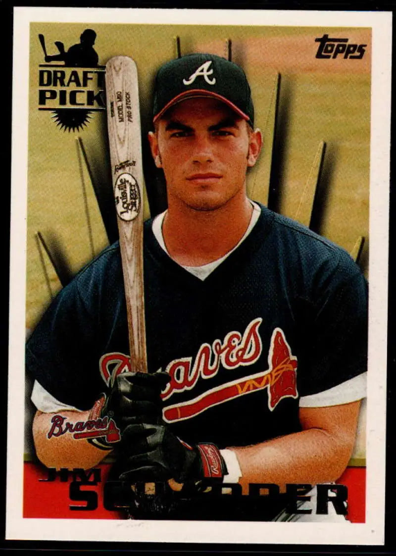 1996 Topps #21 Jim Scharrer NM-MT Atlanta Braves Baseball Card - Baseball Card Single