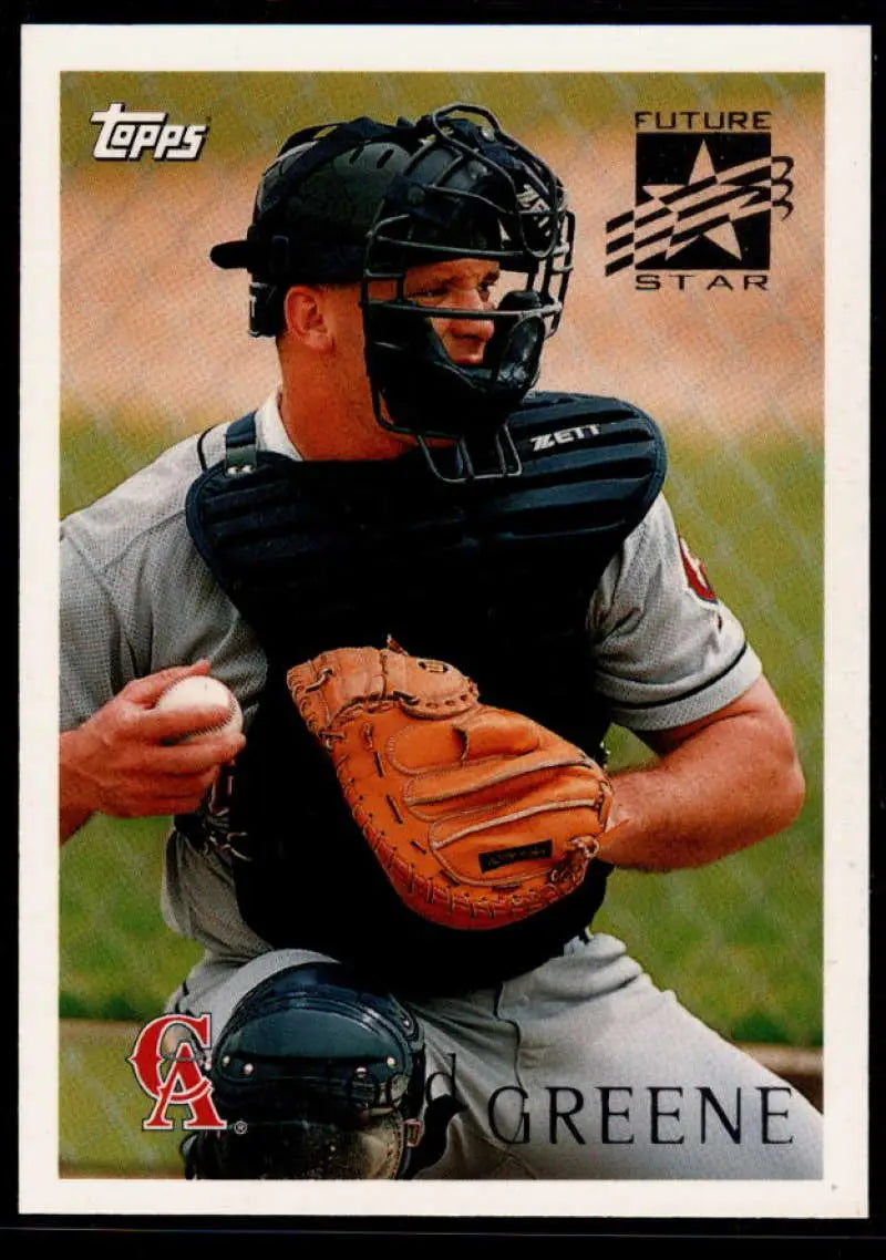 1996 Topps #213 Todd Greene NM-MT California Angels Baseball Card - Baseball Card Single