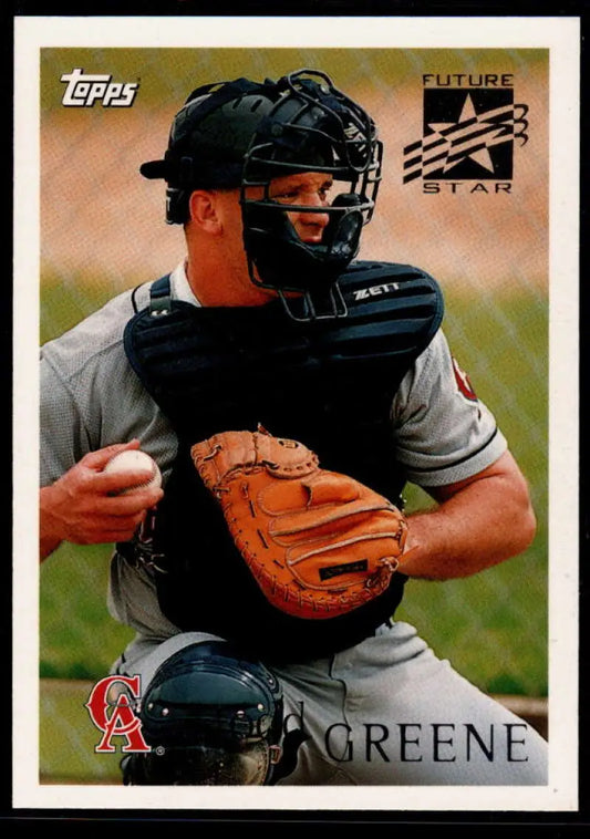 1996 Topps #213 Todd Greene NM-MT California Angels Baseball Card - Baseball Card Single