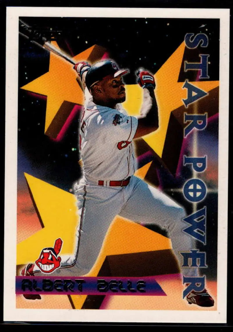 1996 Topps #223 Albert Belle NM-MT Cleveland Indians Baseball Card - Baseball Card Single