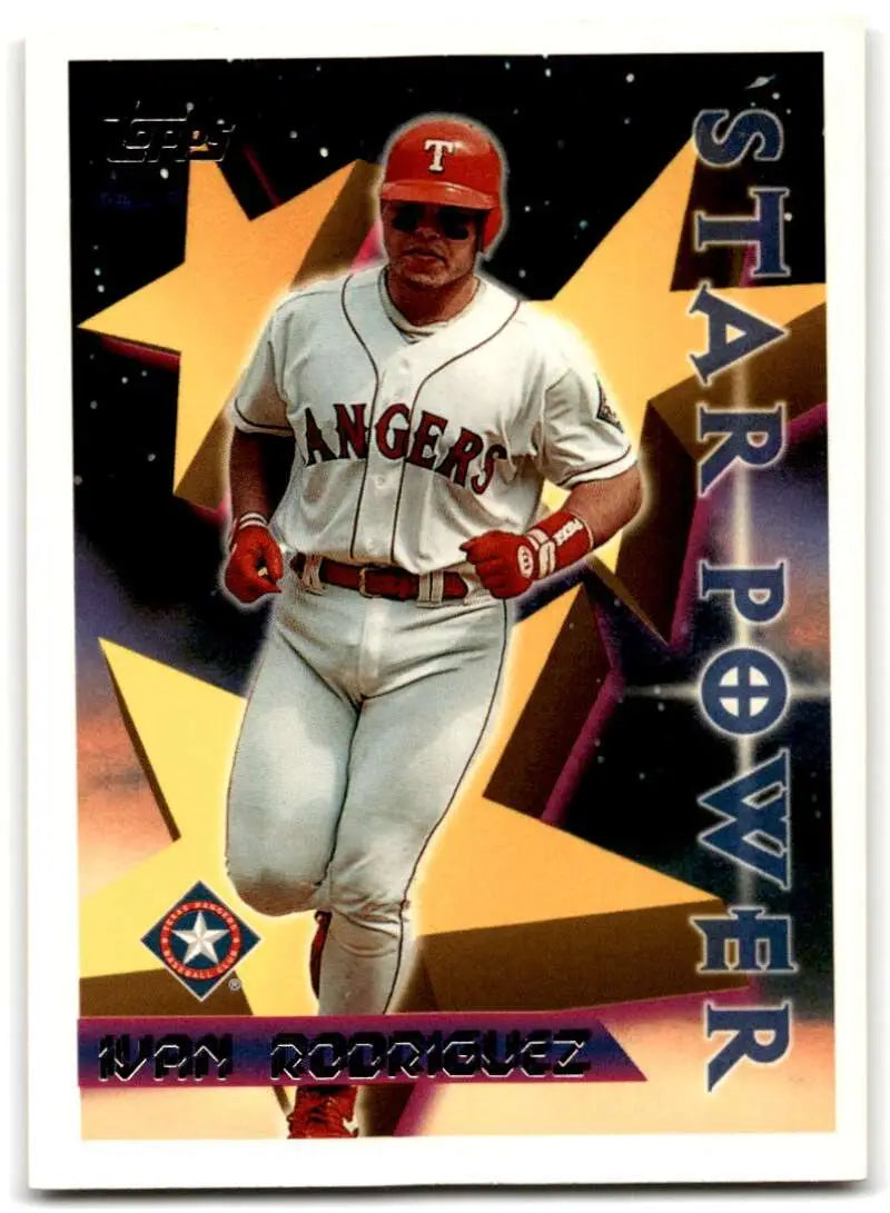 1996 Topps #227 Ivan Rodriguez NM-MT Texas Rangers Baseball Card - Baseball Card Single