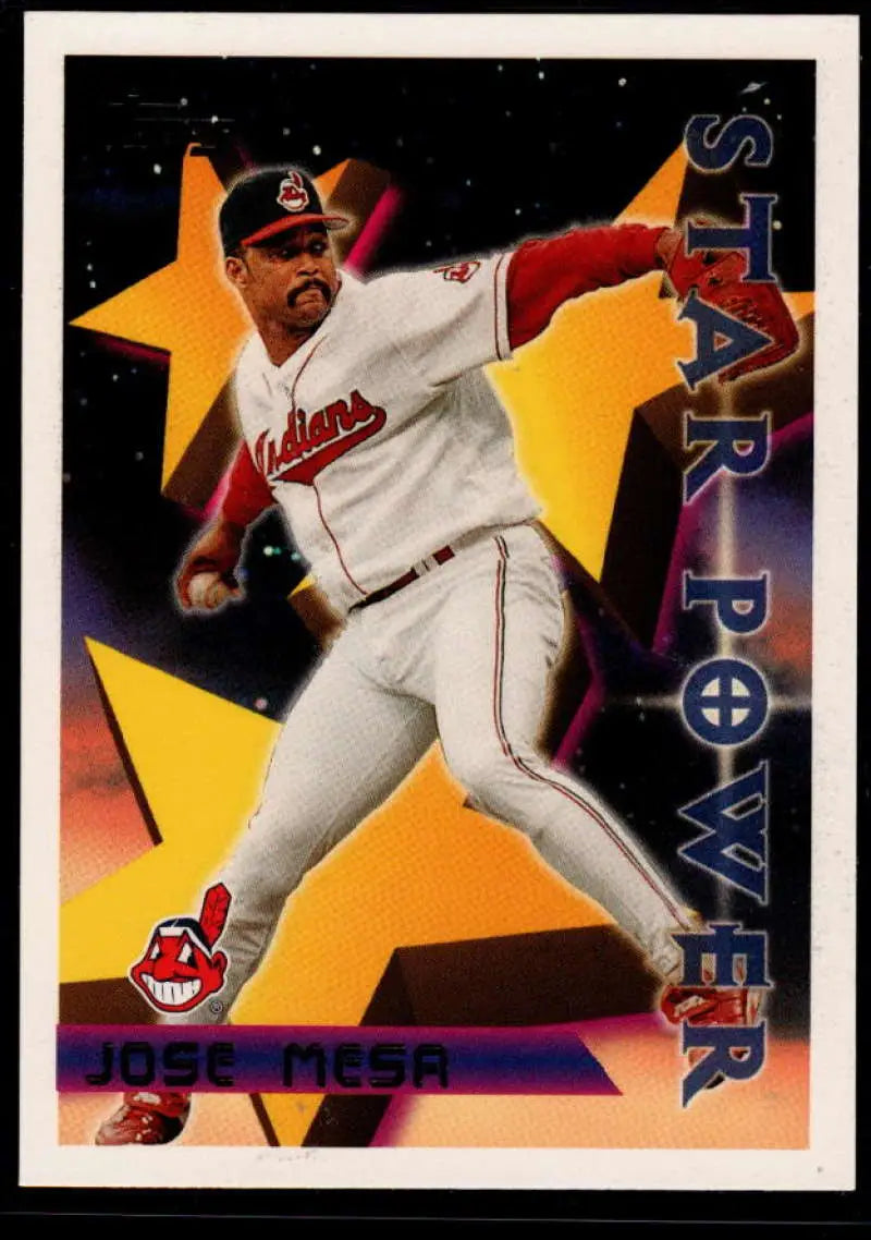 1996 Topps #231 Jose Mesa NM-MT Cleveland Indians Baseball Card - Baseball Card Single