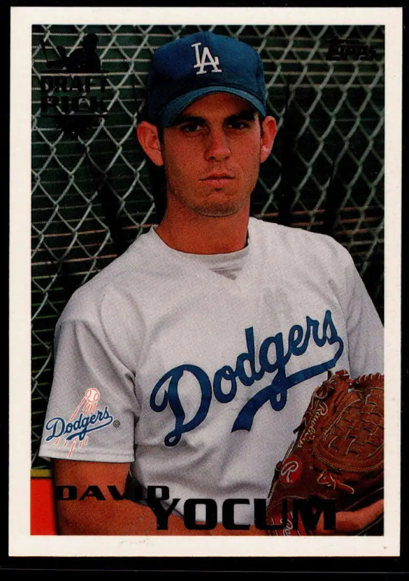 1996 Topps #236 David Yocum NM-MT RC Rookie Los Angeles Dodgers Baseball Card - Baseball Card Single