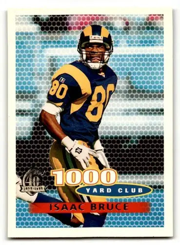 Original gloss 1996 Topps Isaac Bruce Rams football card for Rams football collectors