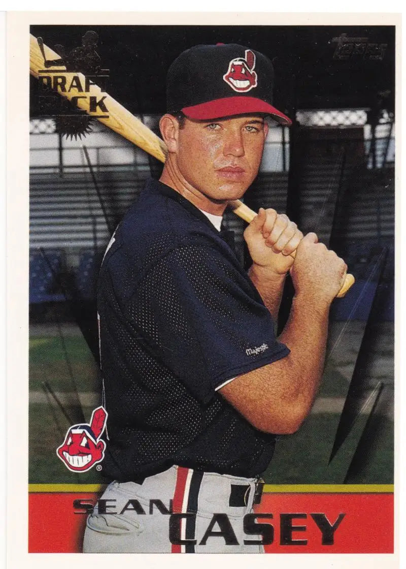1996 Topps #25 Sean Casey NM-MT RC Rookie Cleveland Indians Baseball Card - Baseball Card Single