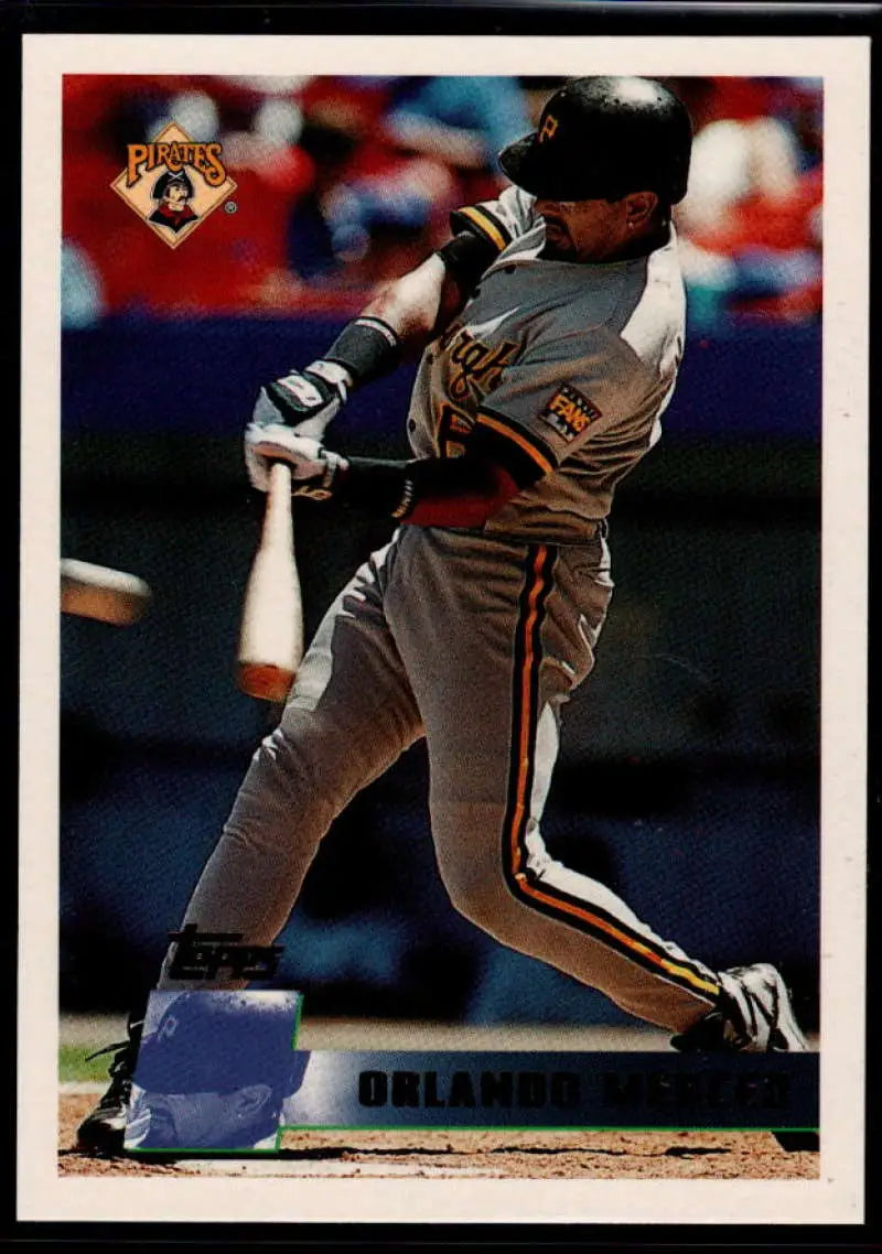 1996 Topps #265 Orlando Merced NM-MT Pittsburgh Pirates Baseball Card - Baseball Card Single