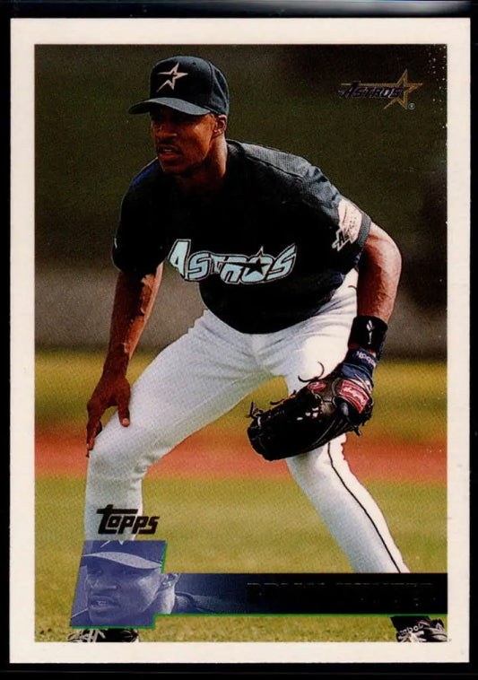 1996 Topps #268 Brian Hunter NM-MT Houston Astros Baseball Card - Baseball Card Single