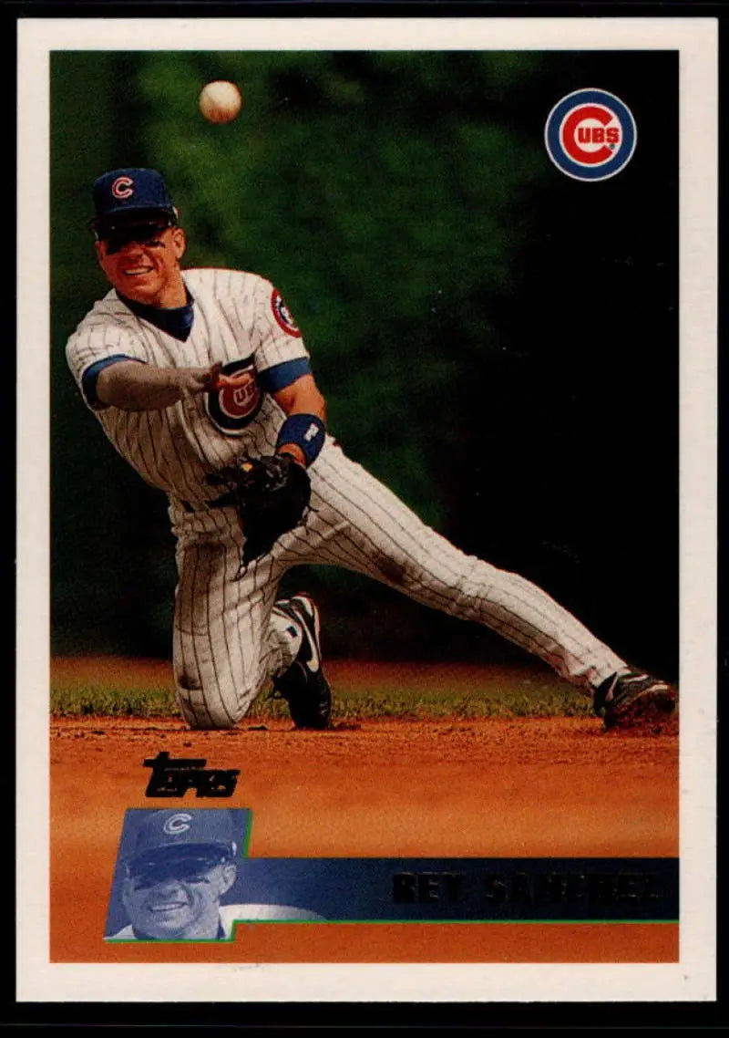 1996 Topps #287 Rey Sanchez NM-MT Chicago Cubs Baseball Card - Baseball Card Single