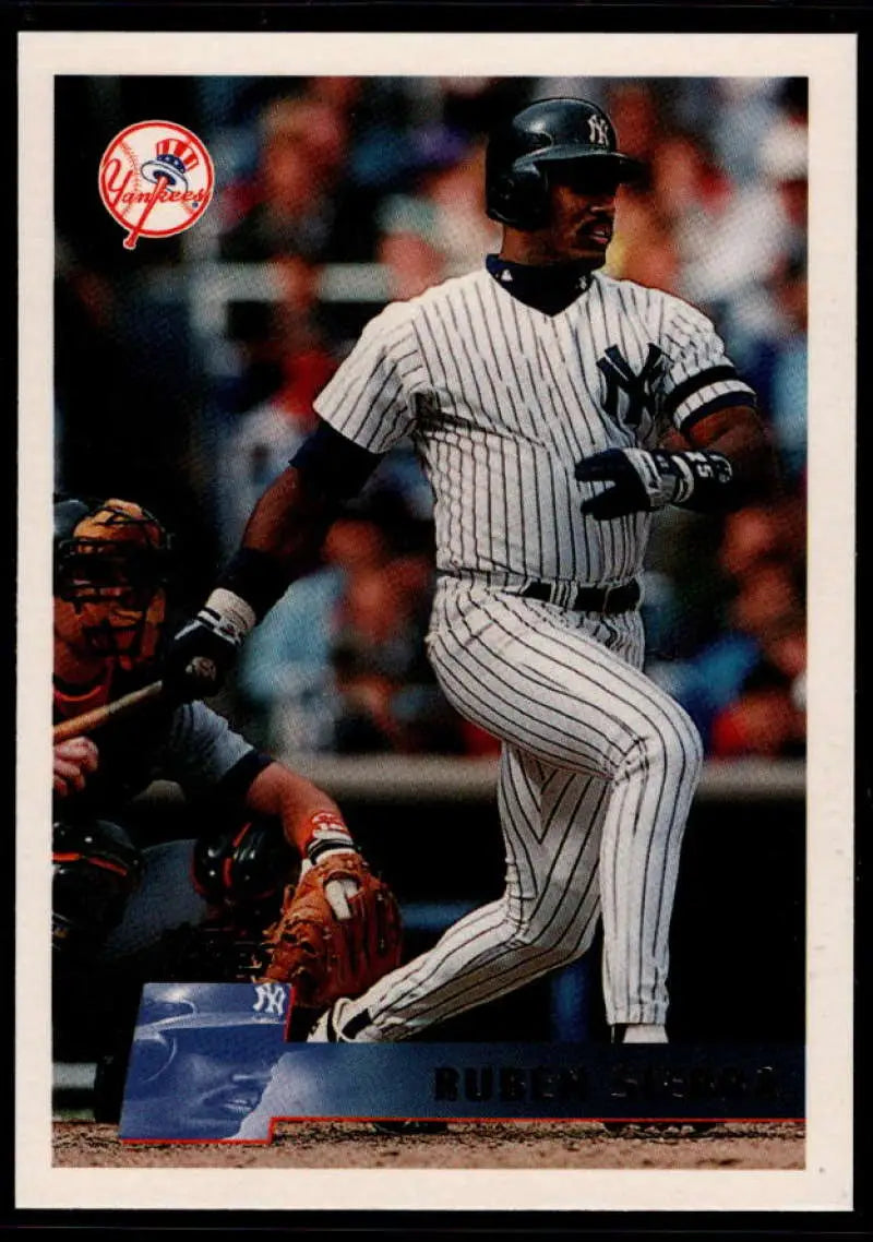 1996 Topps #290 Ruben Sierra NM-MT New York Yankees Baseball Card - Baseball Card Single