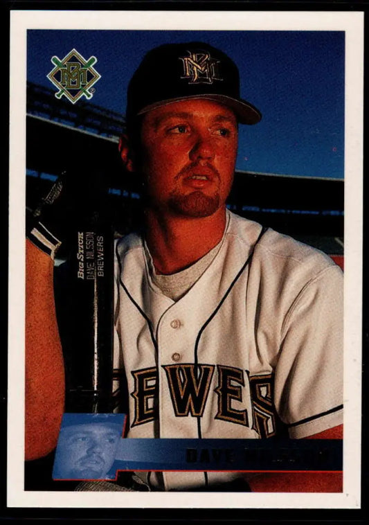 1996 Topps #302 Dave Nilsson NM-MT Milwaukee Brewers Baseball Card - Baseball Card Single