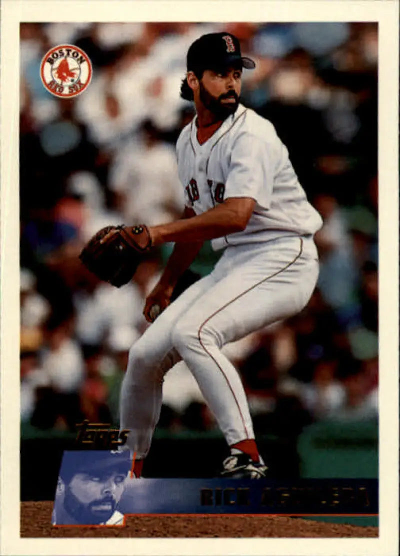 1996 Topps #305 Rick Aguilera NM-MT Boston Red Sox Baseball Card - Baseball Card Single