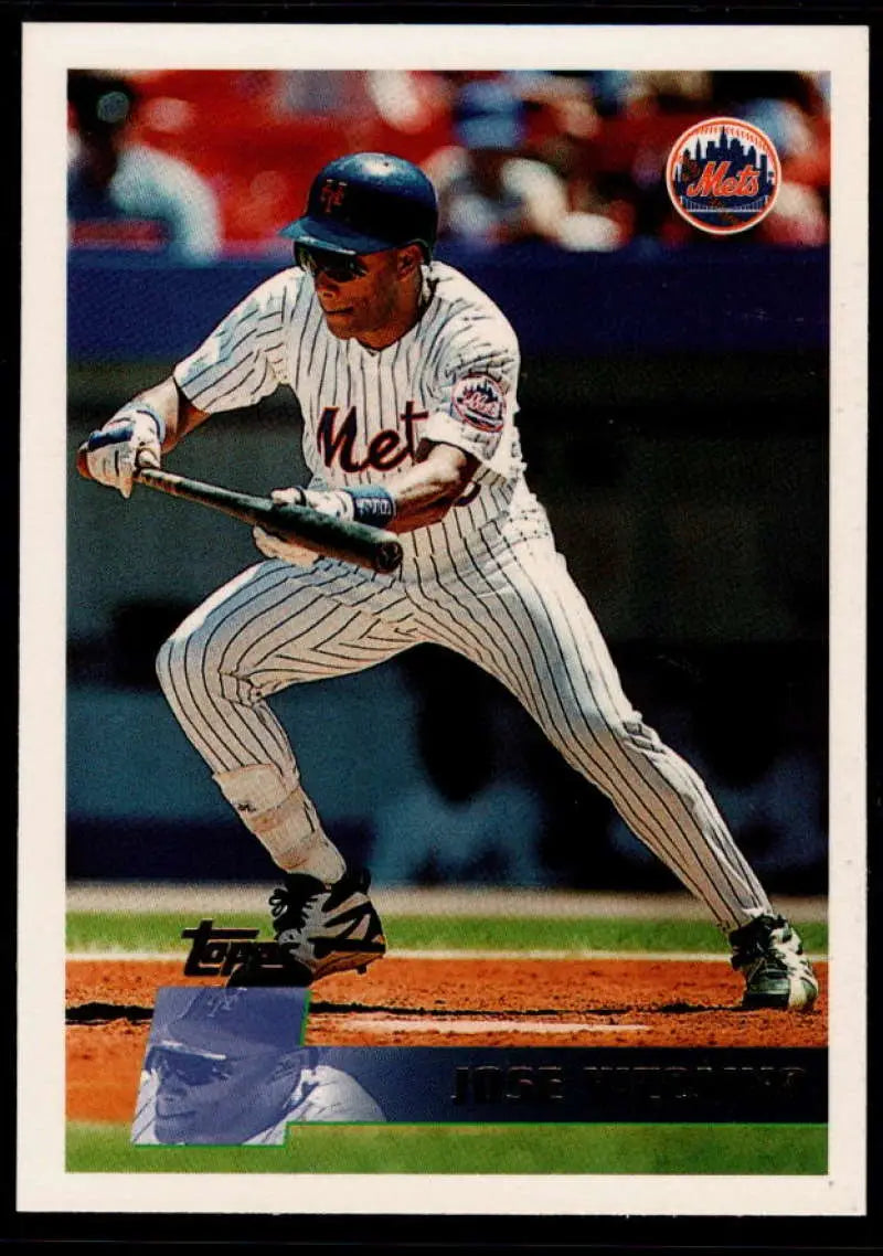 1996 Topps #307 Jose Vizcaino NM-MT New York Mets Baseball Card - Baseball Card Single