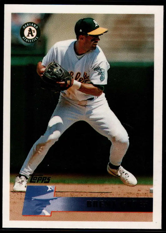 1996 Topps #31 Brent Gates NM-MT Oakland Athletics Baseball Card - Baseball Card Single