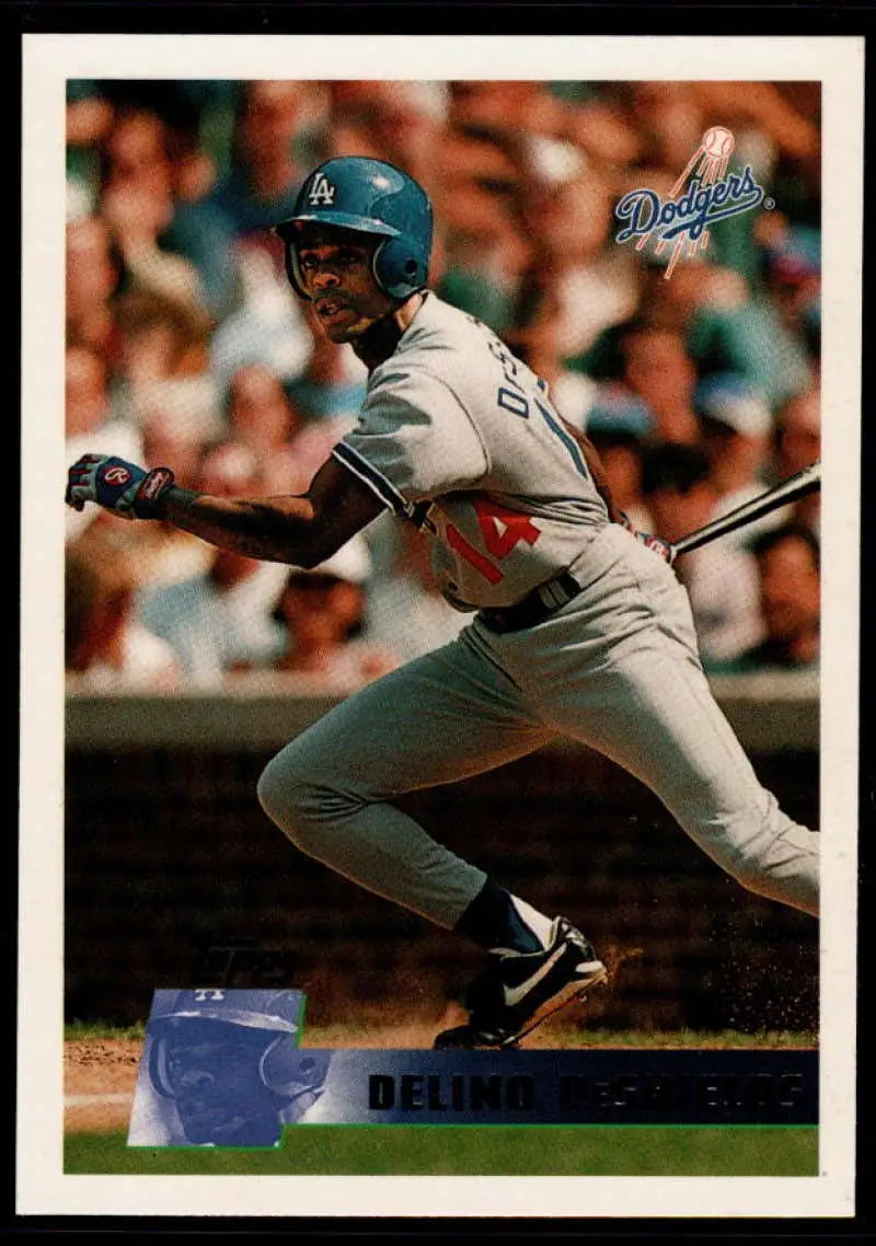 1996 Topps #312 Delino DeShields NM-MT Los Angeles Dodgers Baseball Card - Baseball Card Single