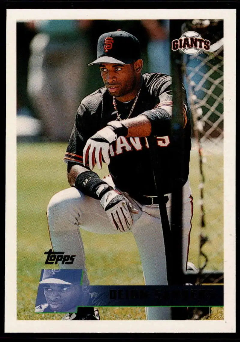 1996 Topps #315 Deion Sanders NM-MT San Francisco Giants Baseball Card - Baseball Card Single