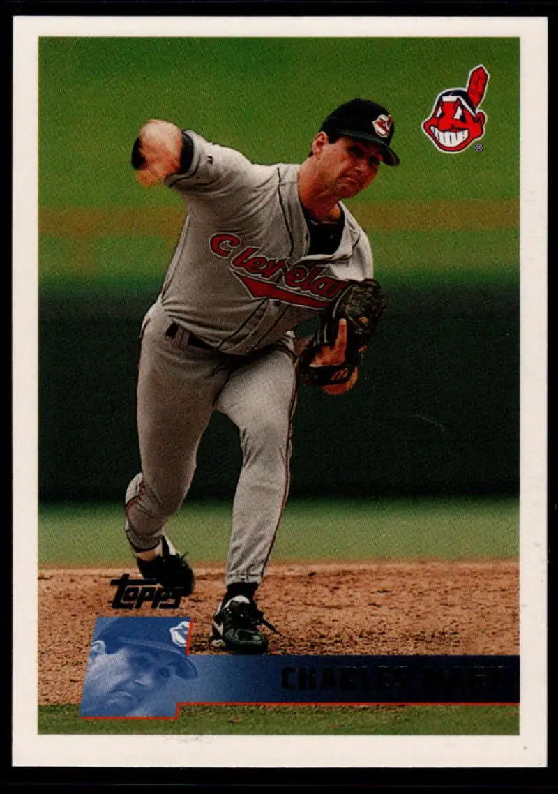 1996 Topps #326 Charles Nagy NM-MT Cleveland Indians Baseball Card - Baseball Card Single