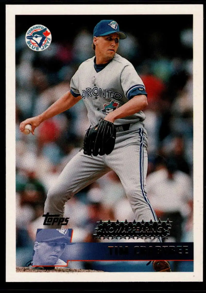 1996 Topps #351 Tim Crabtree NM-MT Toronto Blue Jays Baseball Card - Baseball Card Single