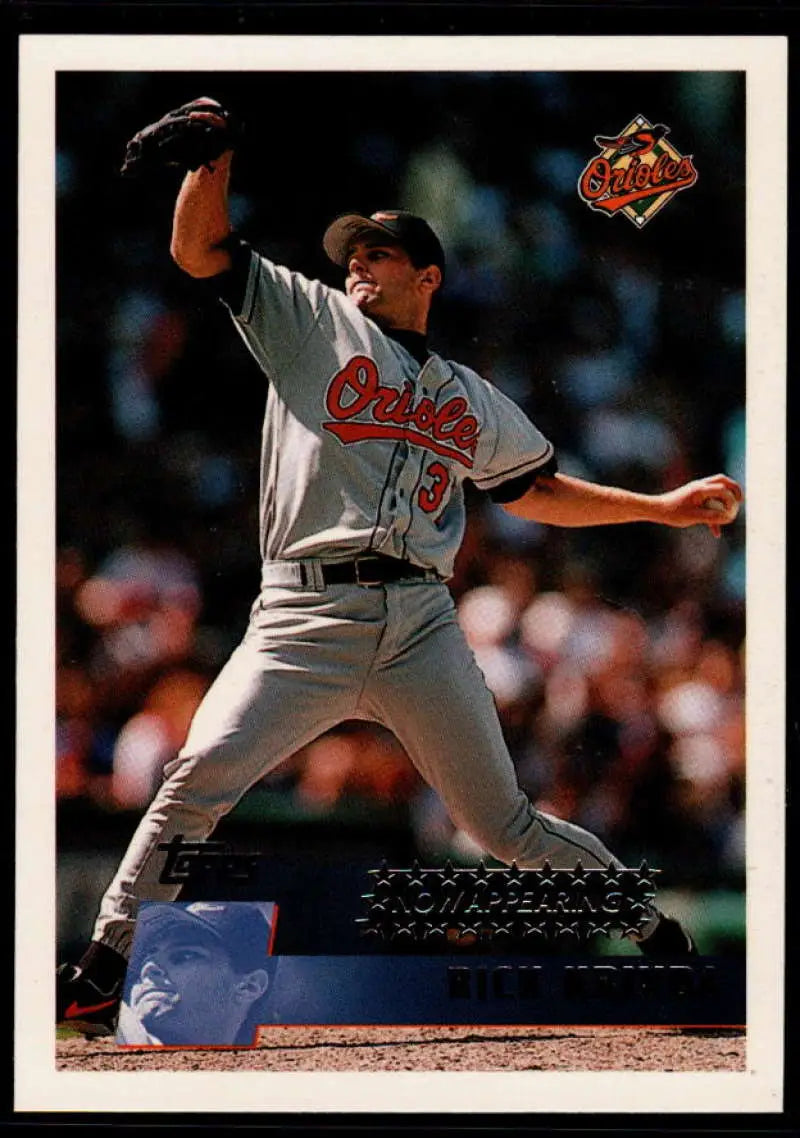 1996 Topps #352 Rick Krivda NM-MT Baltimore Orioles Baseball Card - Baseball Card Single