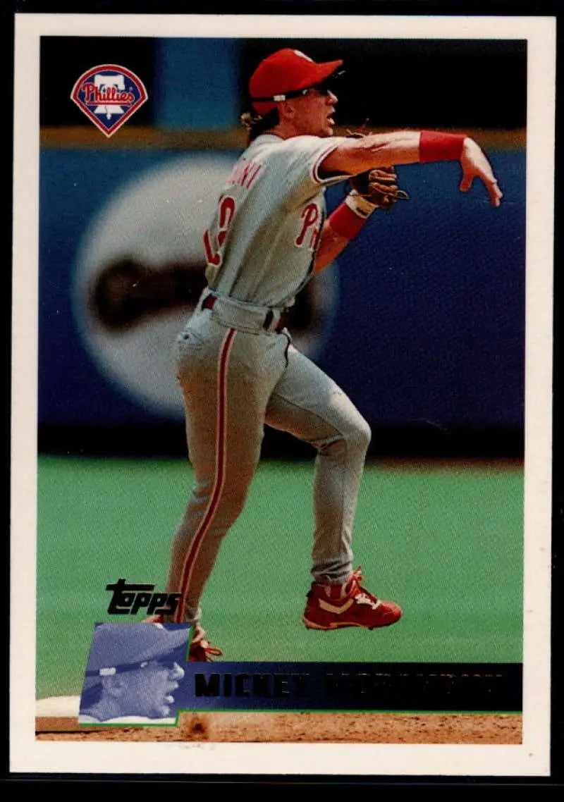 1996 Topps #370 Mickey Morandini NM-MT Philadelphia Phillies Baseball Card - Baseball Card Single