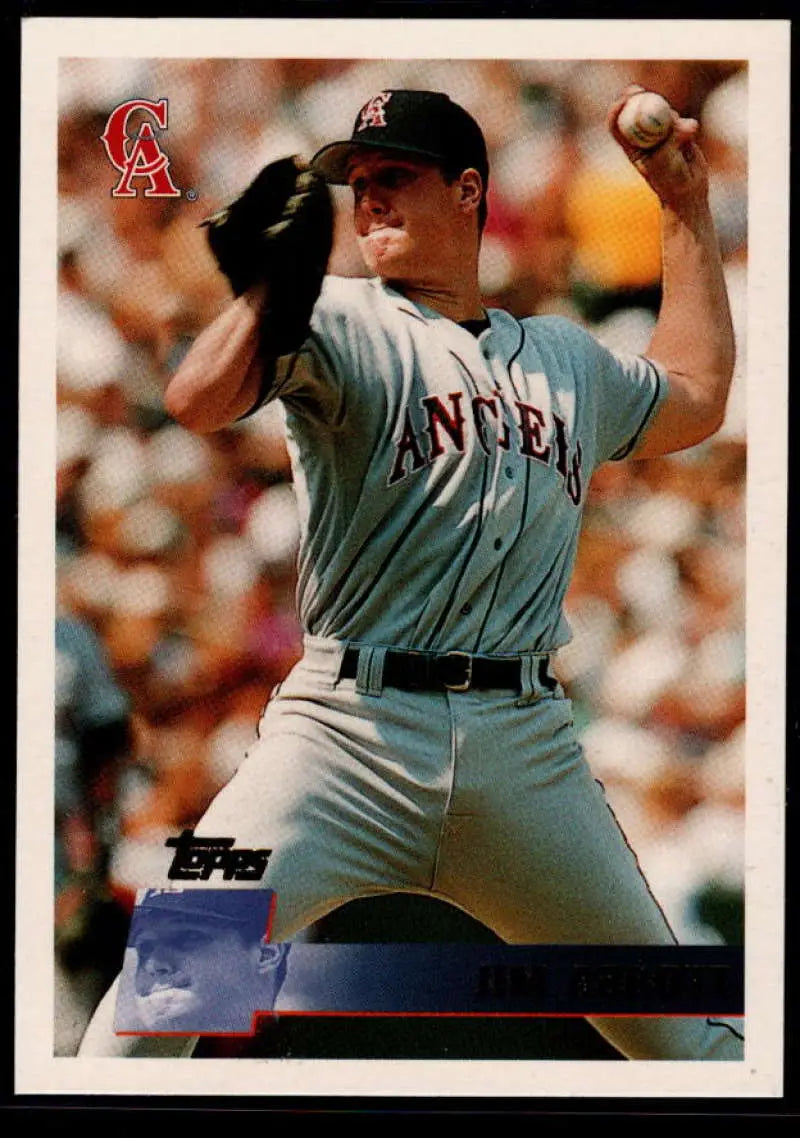 1996 Topps #372 Jim Abbott NM-MT California Angels Baseball Card - Baseball Card Single