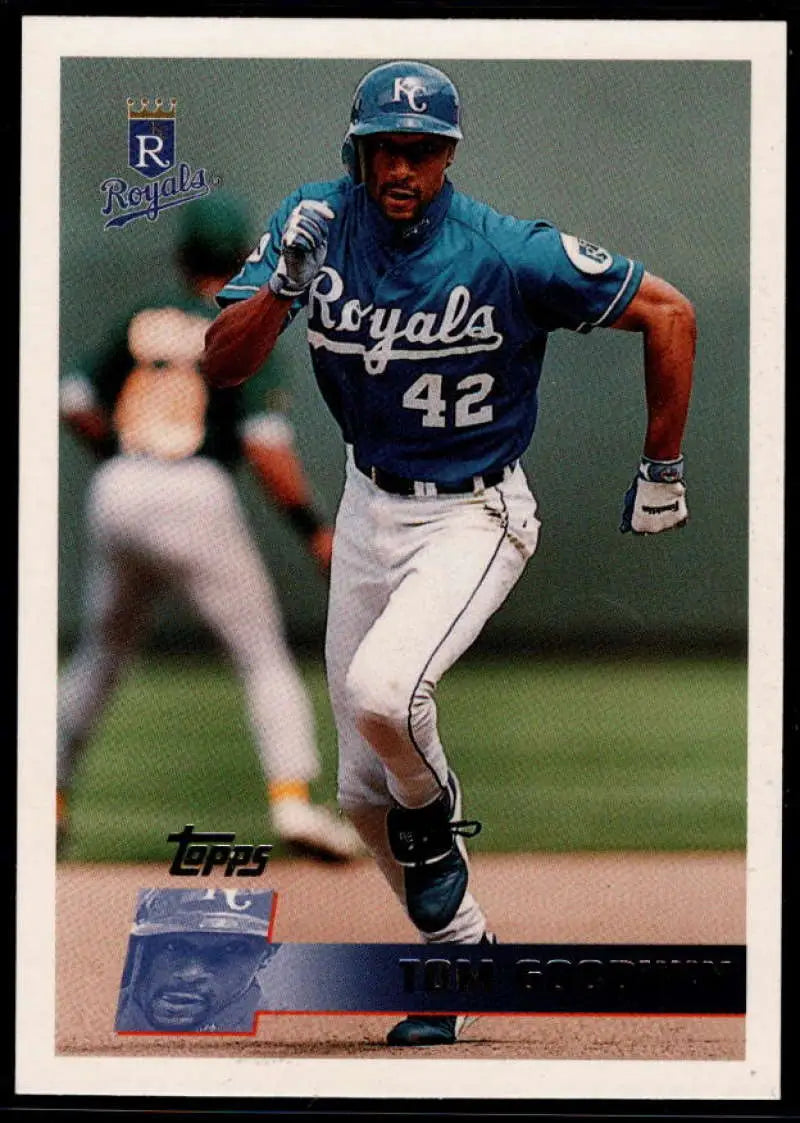 1996 Topps #39 Tom Goodwin NM-MT Kansas City Royals Baseball Card - Baseball Card Single
