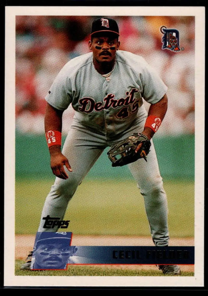 1996 Topps #393 Cecil Fielder NM-MT Detroit Tigers Baseball Card - Baseball Card Single
