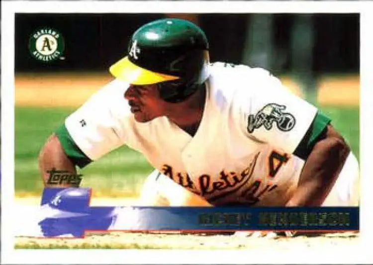 1996 Topps #397 Rickey Henderson NM-MT Oakland Athletics Baseball Card - Baseball Card Single