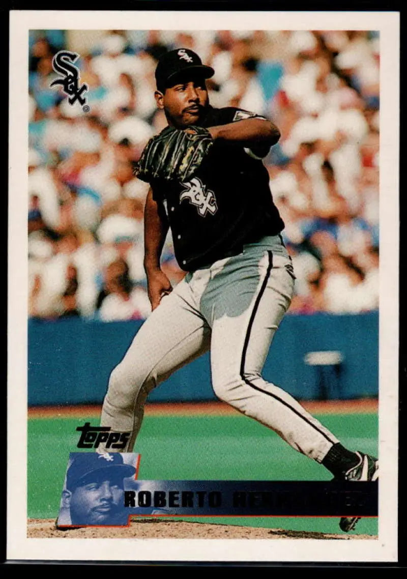 1996 Topps #405 Roberto Hernandez NM-MT Chicago White Sox Baseball Card - Baseball Card Single