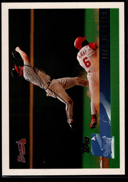 1996 Topps #406 Jeff Blauser NM-MT Atlanta Braves Baseball Card - Baseball Card Single