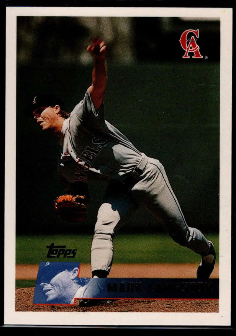 1996 Topps #423 Mark Langston NM-MT California Angels Baseball Card - Baseball Card Single