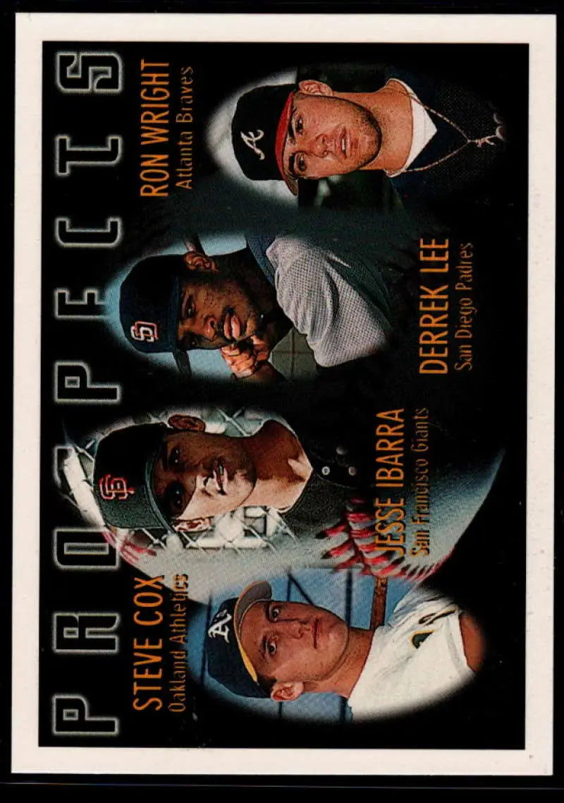 1996 Topps #424 Steve Cox/Jesse Ibarra/Derrek Lee/Ron Wright NM-MT RC Rookie Oakland Athletics/San Francisco Giants/San