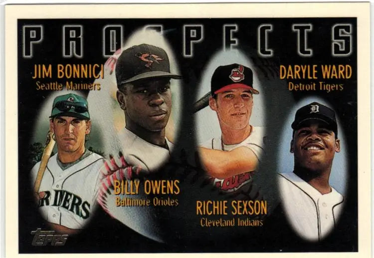 1996 Topps #425 Jim Bonnici/Billy Owens/Richie Sexson/Daryle Ward NM-MT RC Rookie Seattle Mariners/Baltimore