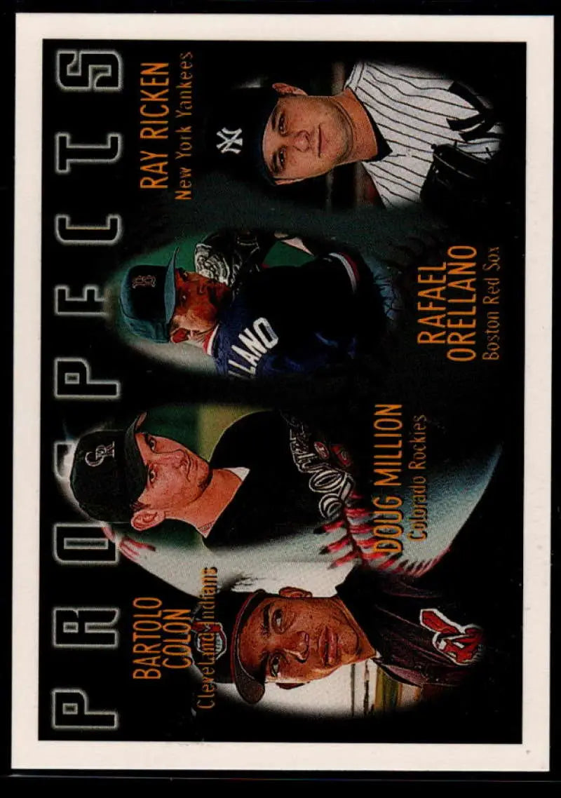 1996 Topps #428 Bartolo Colon/Doug Million/Rafael Orellano/Ray Ricken NM-MT Cleveland Indians/Colorado Rockies/Boston