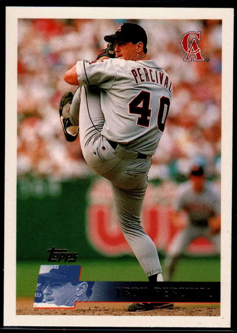 1996 Topps #43 Troy Percival NM-MT California Angels Baseball Card - Baseball Card Single