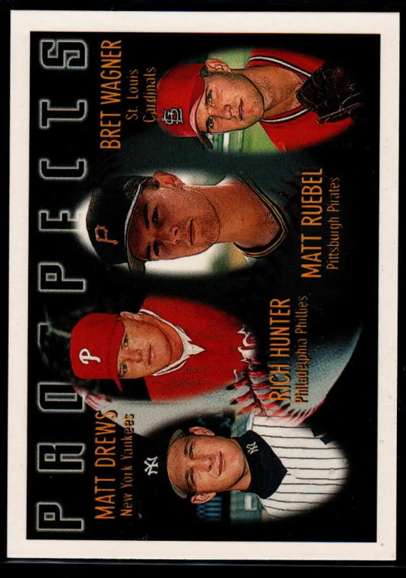 1996 Topps #430 Matt Drews/Rich Hunter/Matt Ruebel/Bret Wagner NM-MT RC Rookie New York Yankees/Philadelphia