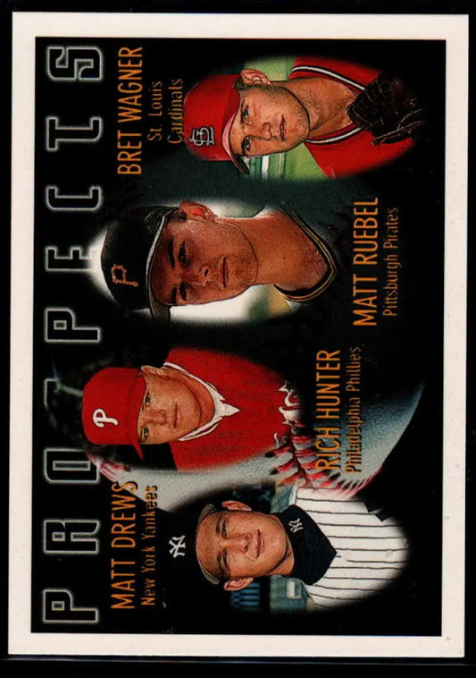 1996 Topps #430 Matt Drews/Rich Hunter/Matt Ruebel/Bret Wagner NM-MT RC Rookie New York Yankees/Philadelphia
