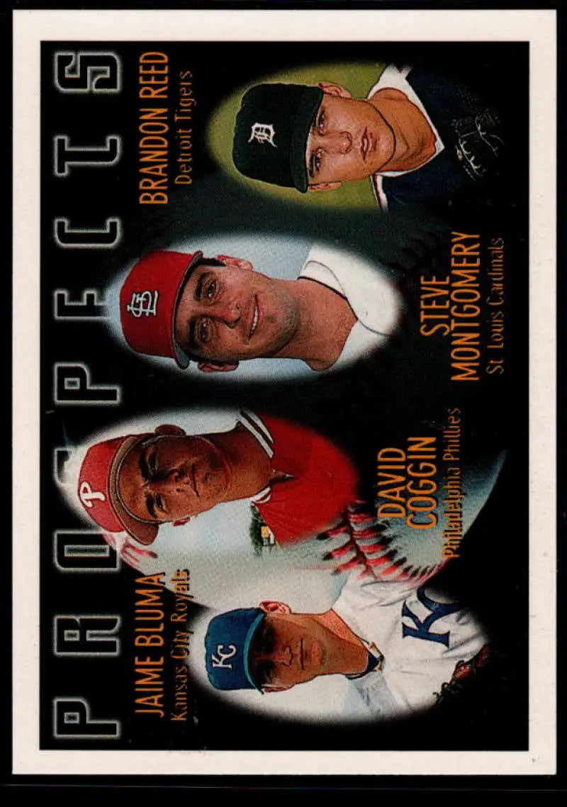 1996 Topps #431 Jaime Bluma/Dave Coggin/Steve Montgomery/Brandon Reed NM-MT RC Rookie Kansas City Royals/Philadelphia