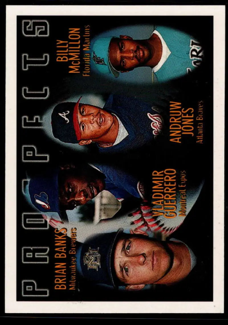1996 Topps #435 Brian Banks/Vladimir Guerrero/Andruw Jones/Billy McMillon NM-MT Milwaukee Brewers/Montreal